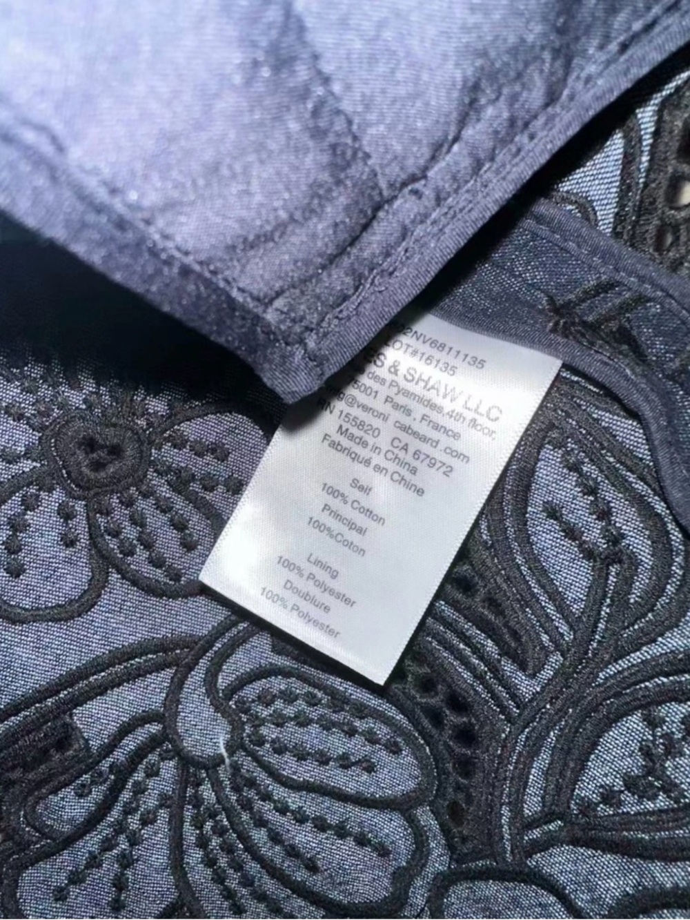 VERONICA BEARD Kiki Eyelet Jacket Indigo Rinse, Sz 12 - Picture 5 of 6